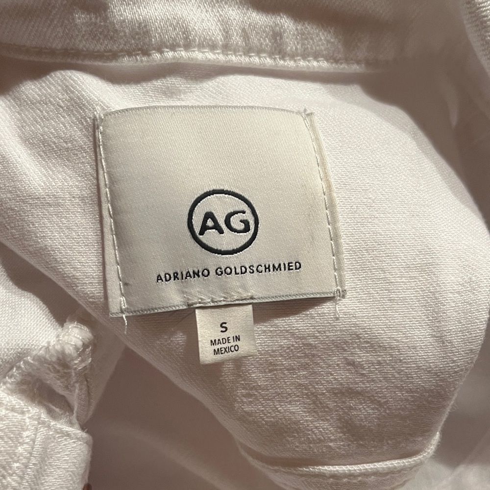 Ag Adriano Goldschmied Kids' White Jean Jacket - Picture 2 of 2